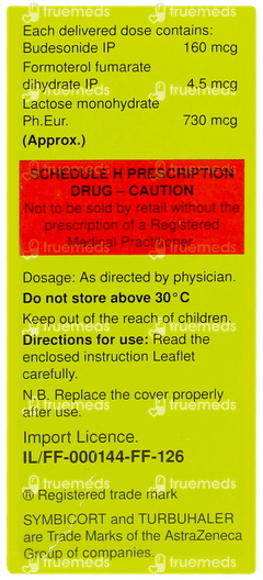 Symbicort 160/4.5mcg Turbuhaler 60mdi