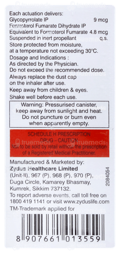 Forglyn Cfc Free With Dose Counter Inhaler 120mdi
