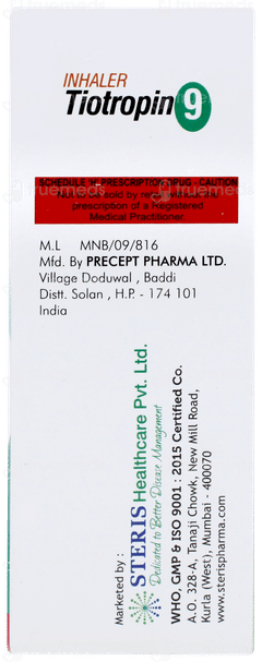 Tiotropin 9 Inhaler 120mdi