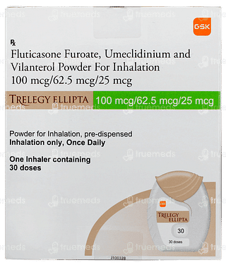 Trelegy Ellipta 100mcg/62.5mcg/25mcg Powder For Inhalation 30