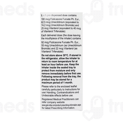 Trelegy Ellipta 100mcg/62.5mcg/25mcg Powder For Inhalation 30