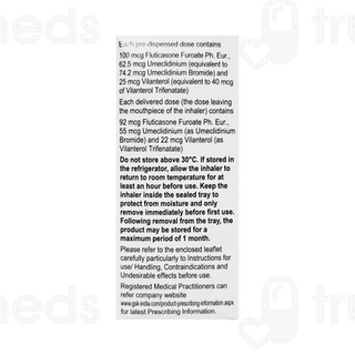 Trelegy Ellipta 100mcg/62.5mcg/25mcg Powder For Inhalation 30