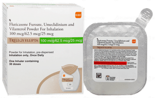 Trelegy Ellipta 100Mcg/62.5Mcg/25Mcg Powder For Inhalation 30