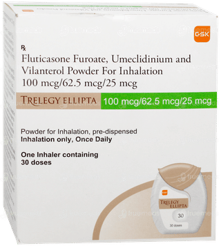 Trelegy Ellipta 100Mcg/62.5Mcg/25Mcg Powder For Inhalation 30