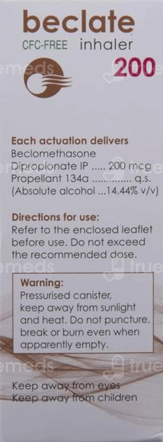 Beclate 200 Cfc Free Inhaler 200Mdi