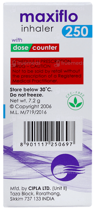 Maxiflo 250 Inhaler 120mdi