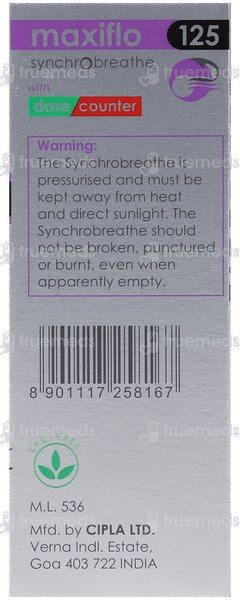 Maxiflo 125 Synchrobreathe Inhaler 120mdi