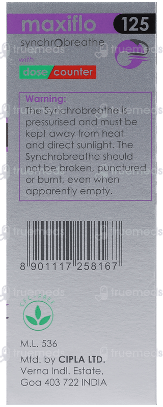 Maxiflo 125 Synchrobreathe Inhaler 120mdi