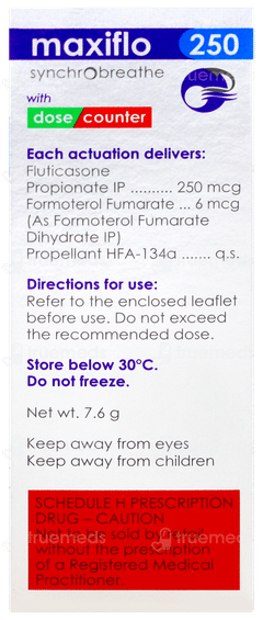 Maxiflo 250 Synchrobreathe Inhaler 120mdi