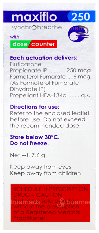 Maxiflo 250 Synchrobreathe Inhaler 120mdi