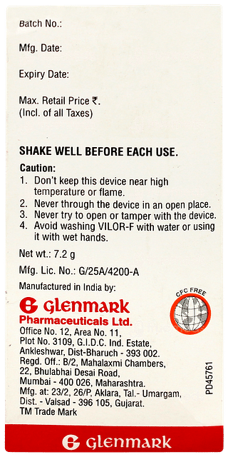 Vilor F 100 Inhaler 120mdi