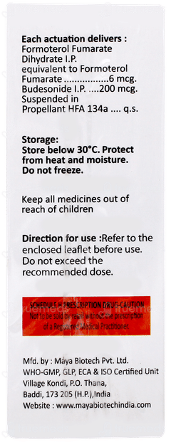 Asmanixt Fb 200 Inhaler 120mdi Asmanixt Fb 200 Inhaler 120mdi