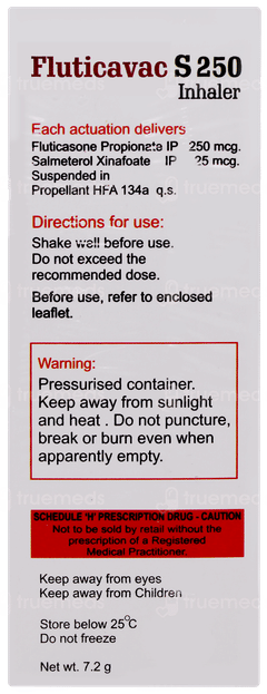 Fluticavac S 250 Inhaler 120mdi Fluticavac S 250 Inhaler 120mdi