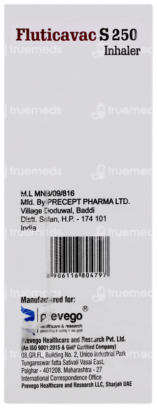 Fluticavac S 250 Inhaler 120mdi
