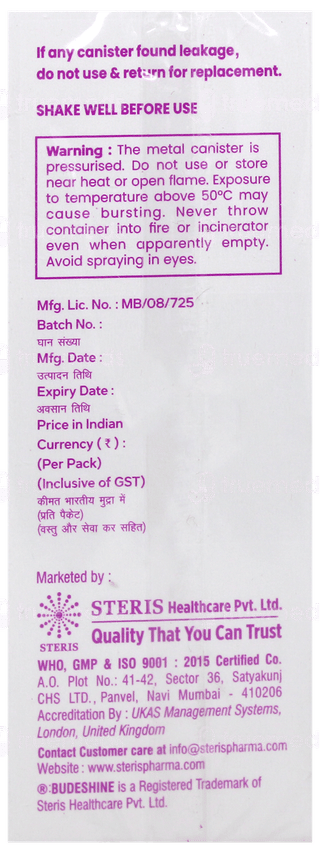 Budeshine 100 Inhaler 120Mdi