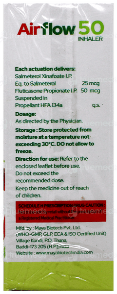 Airflow 50 Inhaler 120mdi