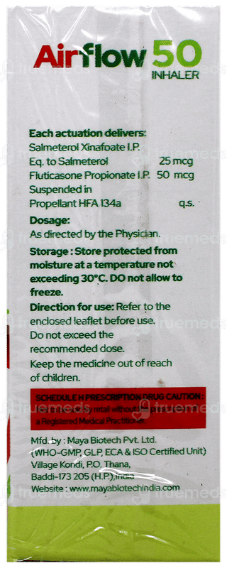 Airflow 50 Inhaler 120mdi