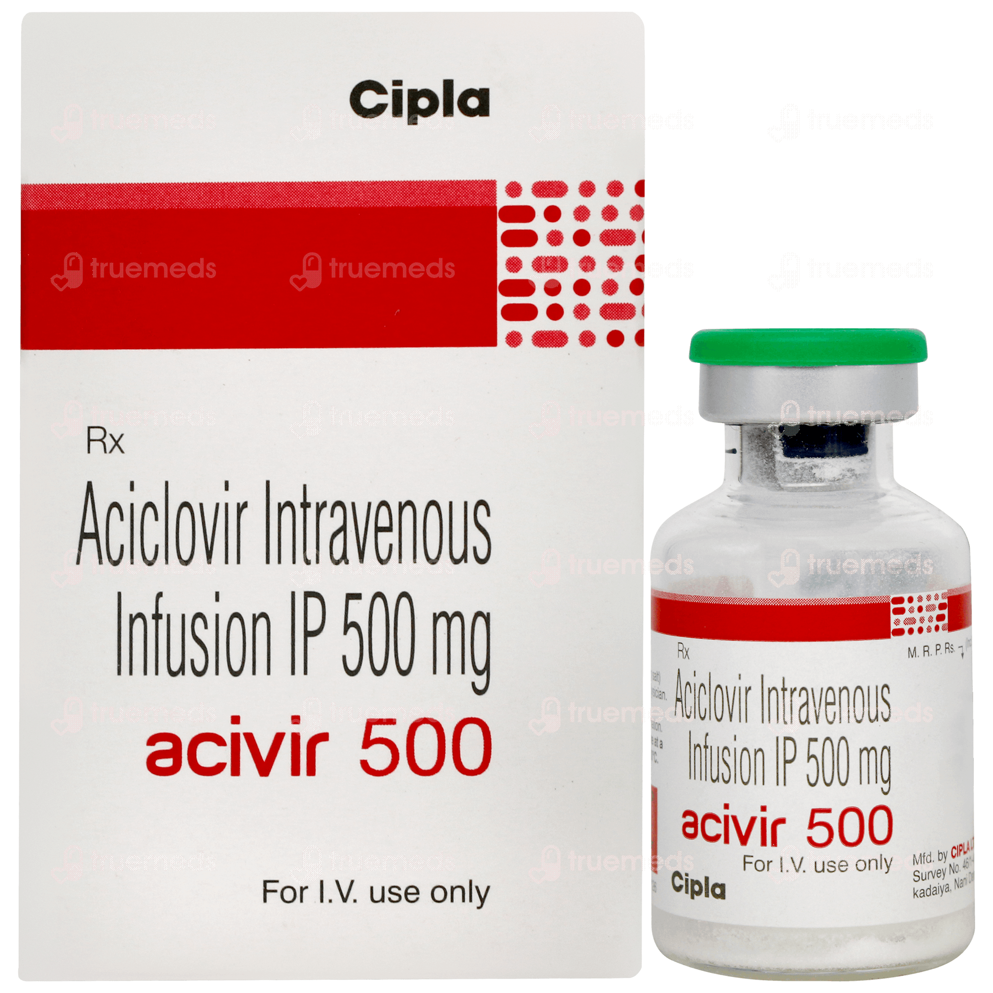 Acivir 500 MG Infusion | Order Acivir 500 MG Infusion Online at Truemeds