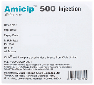 Amicip 500 MG Injection 2 ML