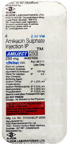 Amiject 250 Injection 2ml Amiject 250 Injection 2ml