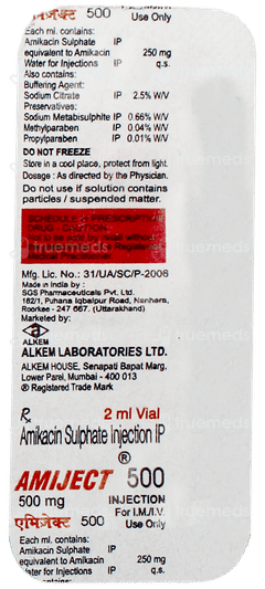 Amiject 500 Injection 2Ml Amiject 500 Injection 2Ml
