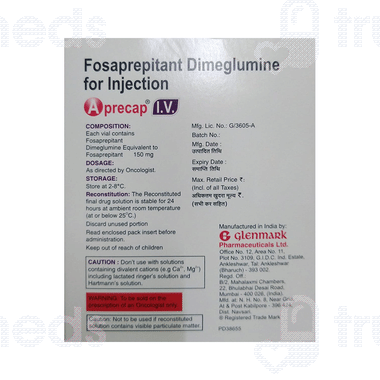 Aprecap 150 Mg Injection 1 - Uses, Side Effects, Dosage, Price | Truemeds