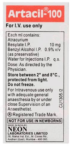 Artacil 100 Mg Injection 10 Ml Artacil 100 Mg Injection 10 Ml
