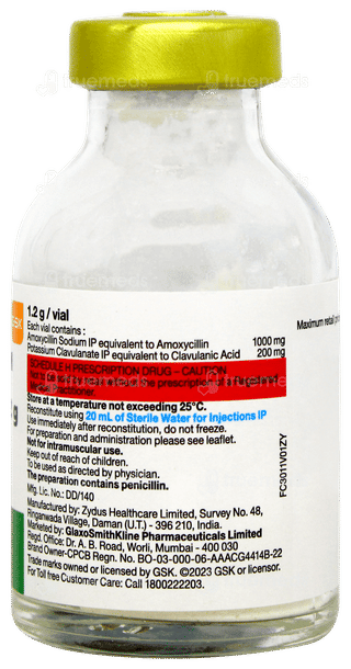 Augmentin Iv 1.2g Injection 1