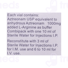 Aztrone 1000 Injection 1 Aztrone 1000 Injection 1