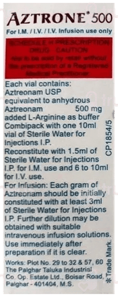 Aztrone 500 Mg Injection 1