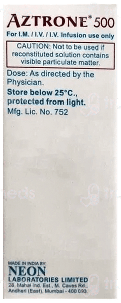 Aztrone 500 Mg Injection 1