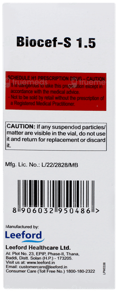 Biocef S 1.5 Injection 1 Biocef S 1.5 Injection 1