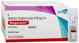 Biogaracin 80mg Injection 2ml
