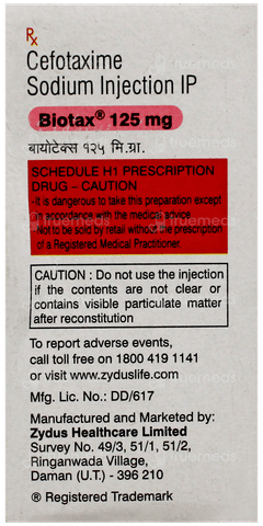Biotax 125 MG Injection 1