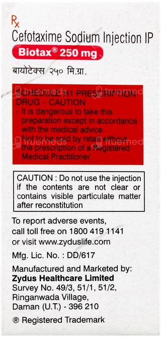 Biotax 250Mg Injection 1