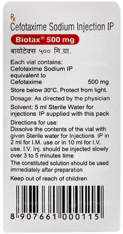 Biotax 500mg Injection 1 Biotax 500mg Injection 1
