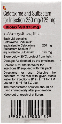 Biotax Sb 250/125 MG Injection 1