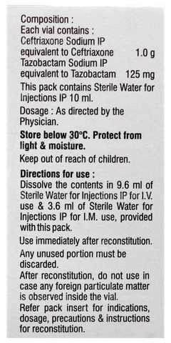 C Tri Xp 1gm Injection 1 C Tri Xp 1gm Injection 1