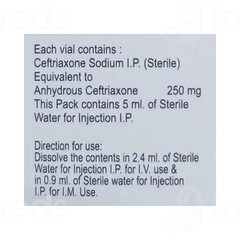 Cadiceft 250 MG Injection 1