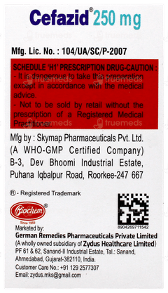 Cefazid 250 MG Injection 2 ML