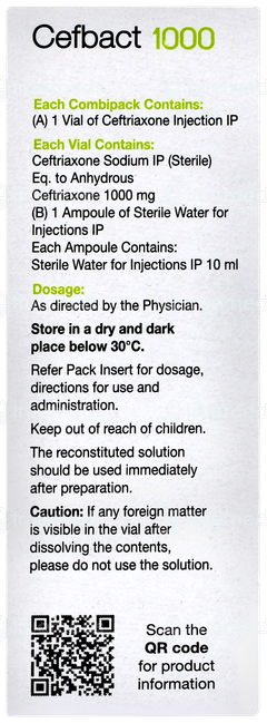 Cefbact 1000 Injection 1 Cefbact 1000 Injection 1