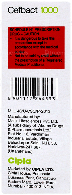 Cefbact 1000 Injection 1 Cefbact 1000 Injection 1