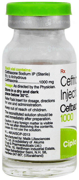 Cefbact 1000 Injection 1