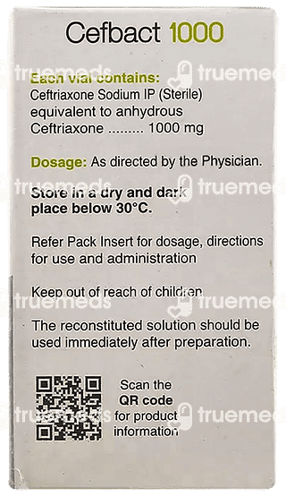 Cefbact 1000 Injection 1