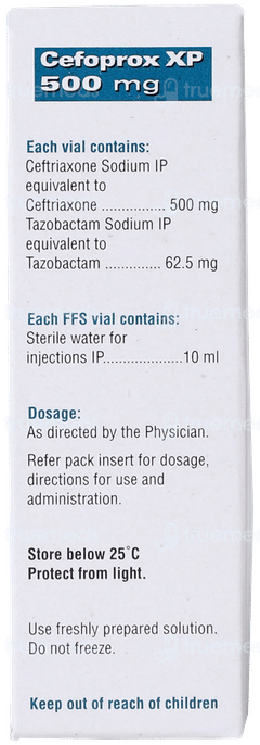 Cefoprox Xp 500/62.5 MG Injection 1 Cefoprox Xp 500/62.5 MG Injection 1