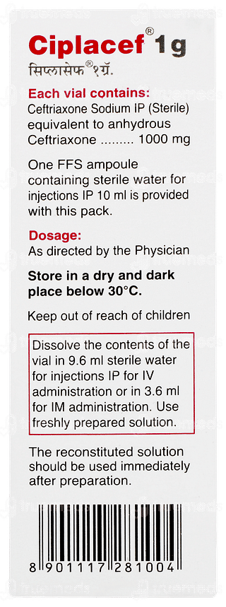 Ciplacef 1000 MG Injection 1