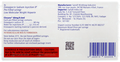 Clexane 60mg Injection 0.6ml