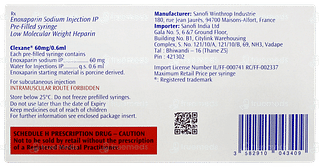 Clexane 60mg Injection 0.6ml