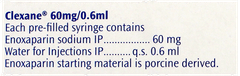 Clexane 60Mg Injection 0.6Ml