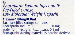 Clexane 80Mg 0.8Ml Pack Of 2 Injections